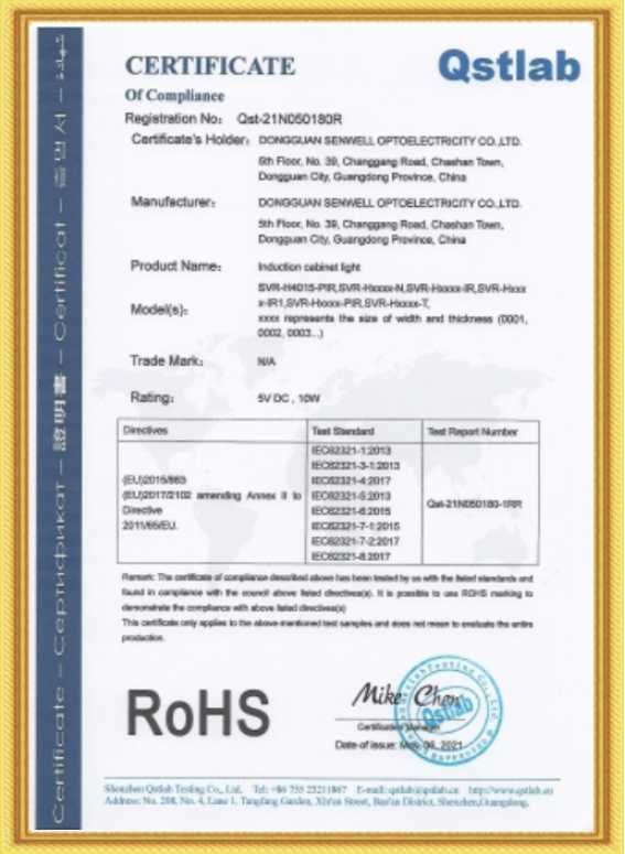 Certification - RoHS