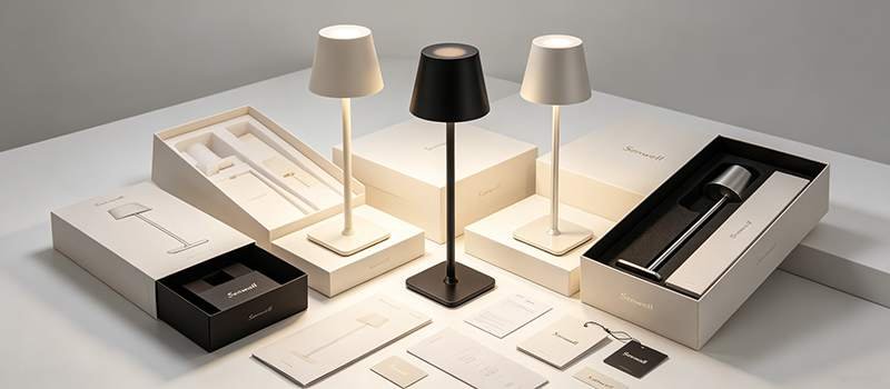 custom led table lamp - branding logo