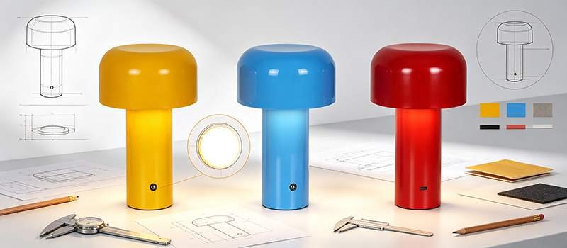 custom led table lamp - design