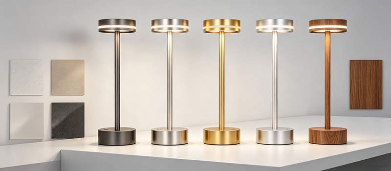 custom led table lamp - finish