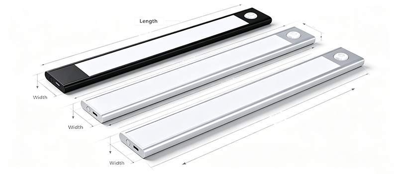 custom under cabinet led lighting - size