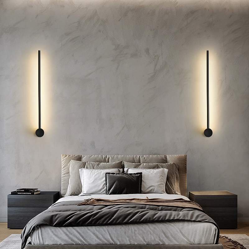 Minimalist Linear LED Wall Sconce, Remote RGB Color Changing