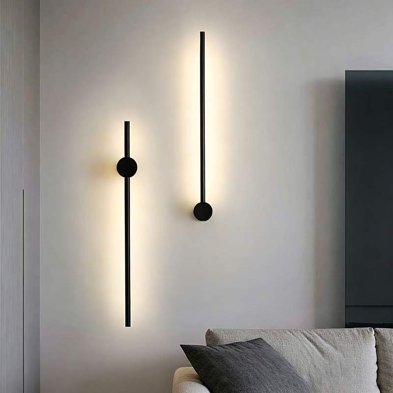 Minimalist Linear LED Wall Sconce, Remote RGB Color Changing