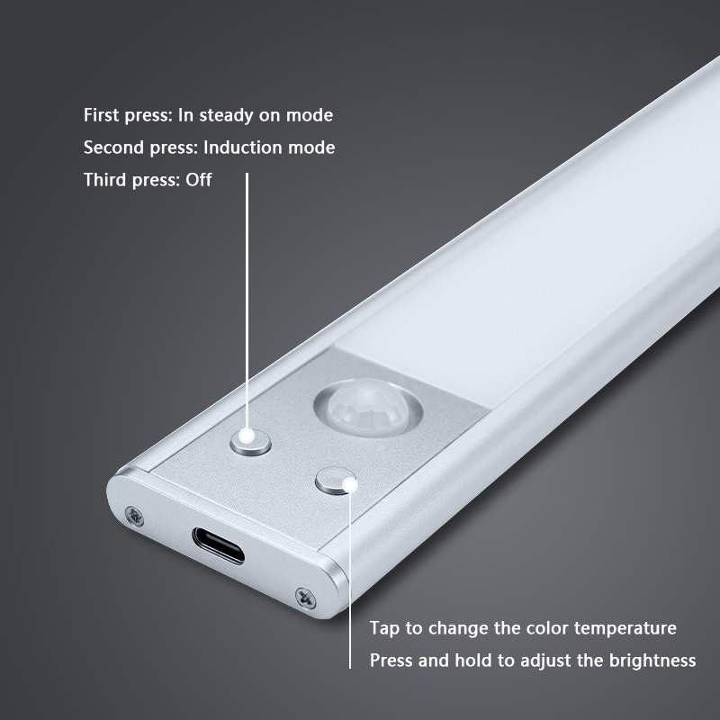 Punch-free Smart PIR Sensor Magnetic Rechargeable Led Lights