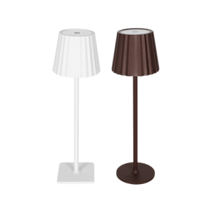 Rechargeable Pleated Shade High Stem LED Table Lamp