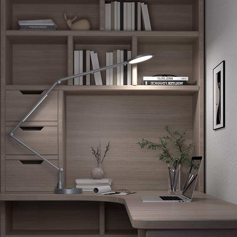 Smart 270° Foldable Robotic Arm LED Desk Lamp - Sensor Control LED Working Lamp With Charging Ports - Image 3