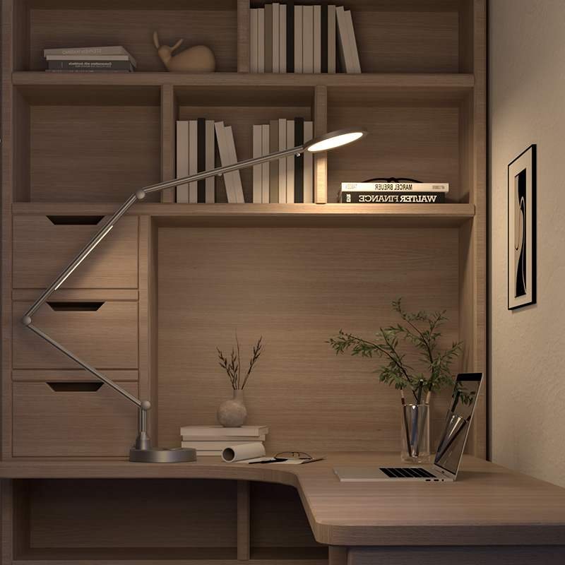 Smart 270° Foldable Robotic Arm LED Desk Lamp - Sensor Control LED Working Lamp With Charging Ports - Image 2