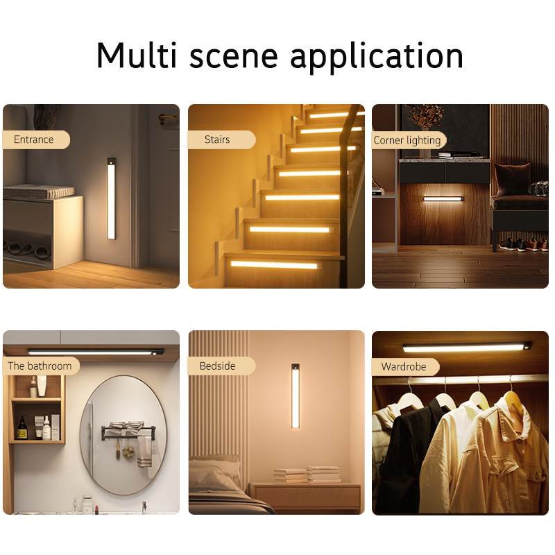 Battery Operated Under Cabinet LED Lights Walnut Wood Grain