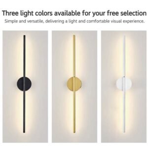 Minimalist Linear LED Wall Sconce, Remote RGB Color Changing