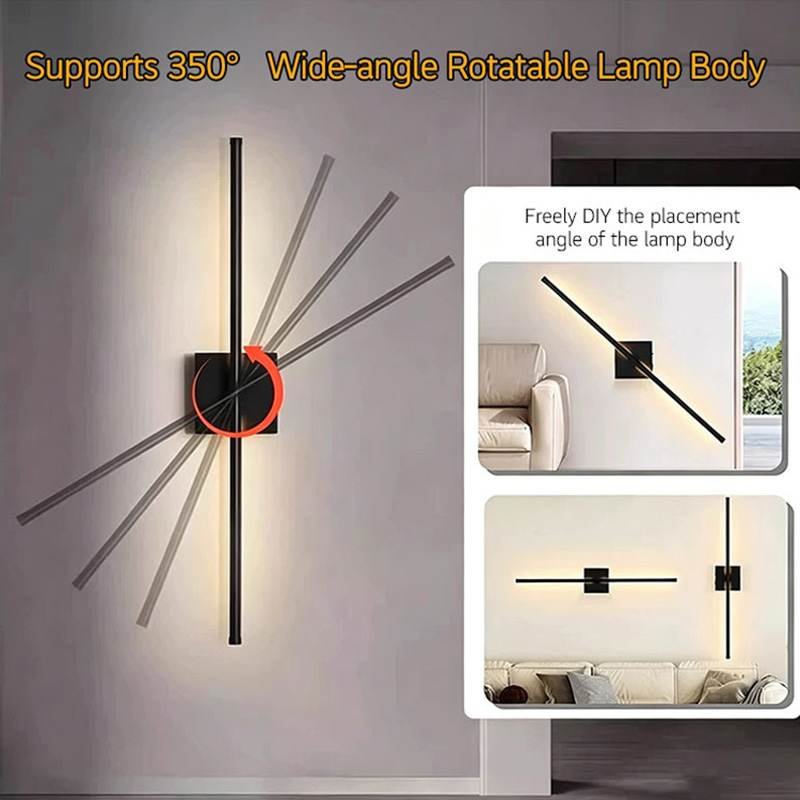 English Product Features 350° Full Rotation Design: 350° rotatable light bar, adjustable vertically, horizontally or diagonally for personalized light layout. Dual Touch & Remote Control: Physical touch switch on base; remote control supports CCT switching, brightness adjustment and timer function. 3 CCT & Multi-level Dimming: Switchable 3000K/4000K/6000K color temperature, brightness adjustable 20%-100% in levels. Two Installation Solutions: Screw hard mount + adhesive drill-free mount, fits walls, tiles and mirrors with no renovation damage. Bidirectional Grazing Soft Light: Double-sided up&down lighting, uniform anti-glare glow for comfortable ambient lighting. Durable Metal Structure: Anti-rust painted metal housing, scratch-resistant and colorfast for long service life. Wide Application: Perfect for bedroom, bathroom vanity, entryway, living room, hotel and homestay decoration lighting. Customization Available: Custom lamp size and shell color, OEM private labeling supported for bulk export orders.