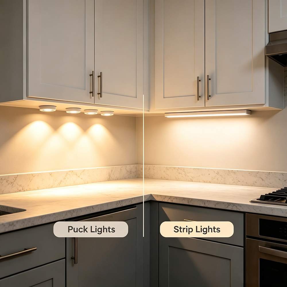 puck light vs strip light