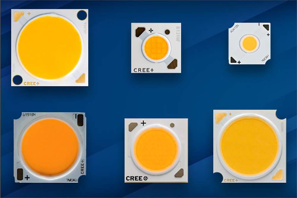 Three type of led lights - cob led