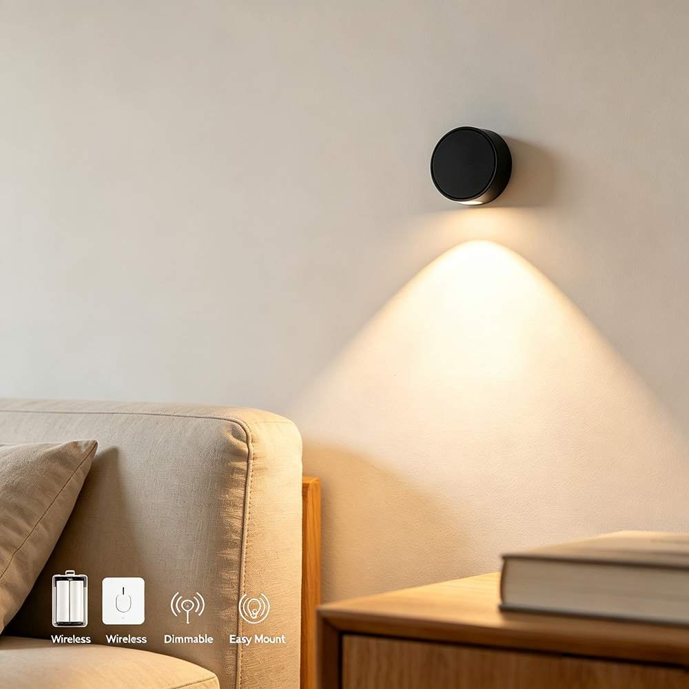 battery led wall light