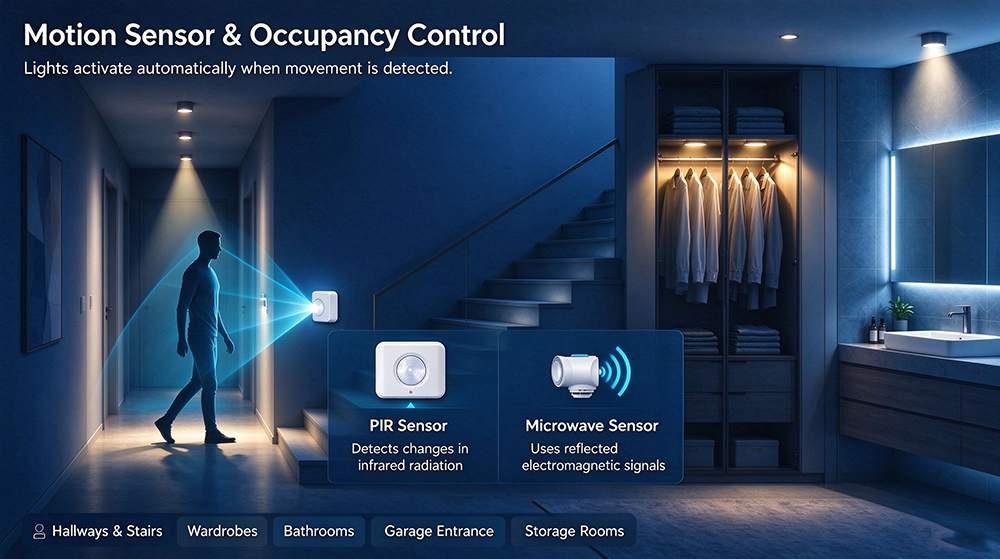 smart lighting control-motion sensor