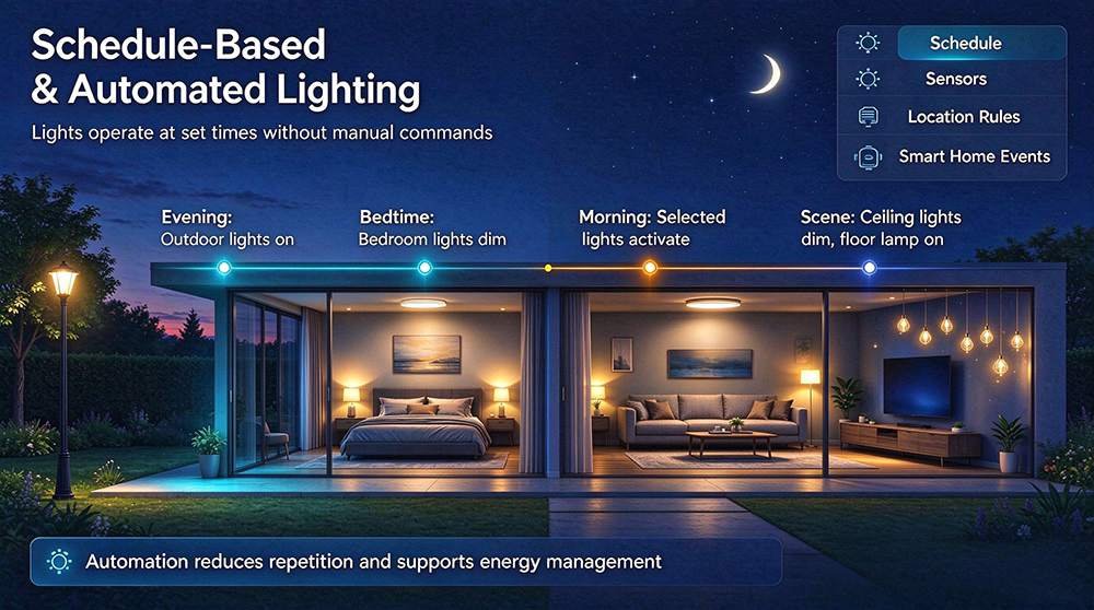 smart lighting control-schedule based